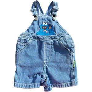 Toddler Cookie Monster overalls